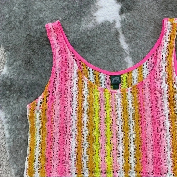 Crochet Knit Crop Tank Top - Picture 2 of 11